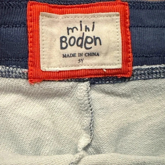 Mini Boden | Terry Wide Stripe Shorts (5 yrs) - Picture 4 of 4